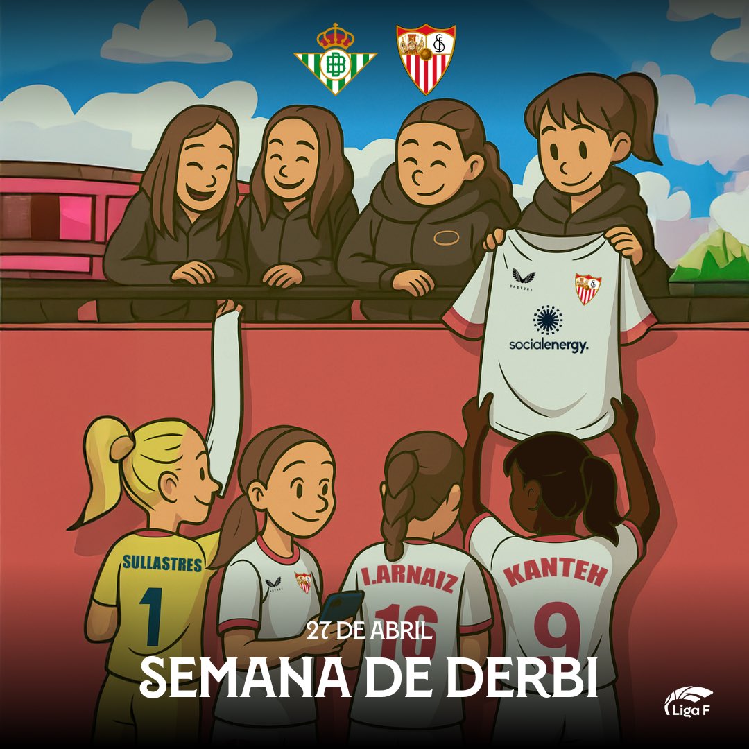 🤍 Semana de derbi ❤️ 
¡Vamos, mi Sevilla! 🙌 

#ElGranDerbi #SevillaFCFem #LigaF