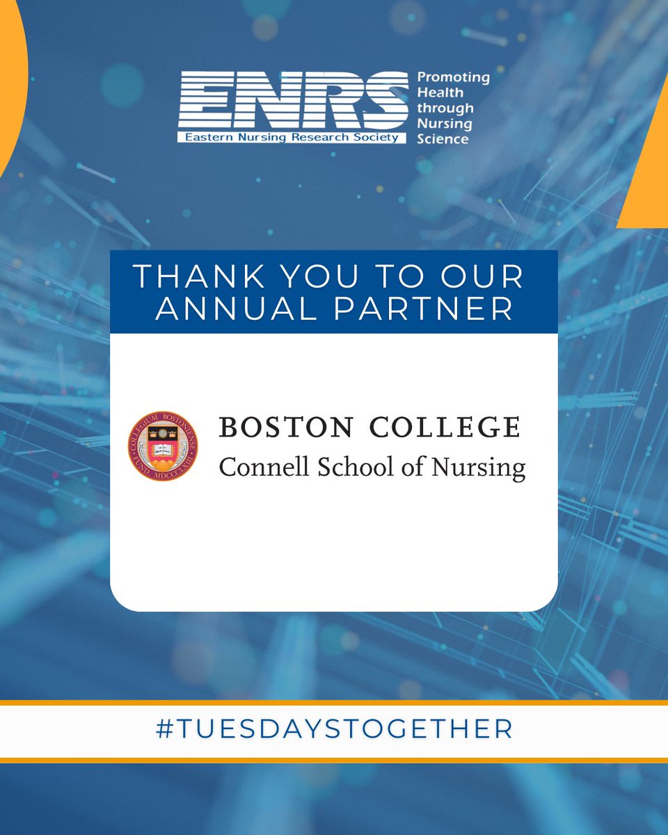 ENRS (@enrs_science) on Twitter photo #TuesdaysTogether - Thank you to our Annual Partner, <a href="/BostonCollege/">Boston College</a> College Connell School of Nursing, for coming together to support hashtag#ENRS.
Learn more about <a href="/BostonCollege/">Boston College</a> College Connell School of Nursing here 👉 bc.edu/bc-web/schools… #TuesdaysTogether - Thank you to our Annual Partner, <a href="/BostonCollege/">Boston College</a> College Connell School of Nursing, for coming together to support hashtag#ENRS.
Learn more about <a href="/BostonCollege/">Boston College</a> College Connell School of Nursing here 👉 bc.edu/bc-web/schools…