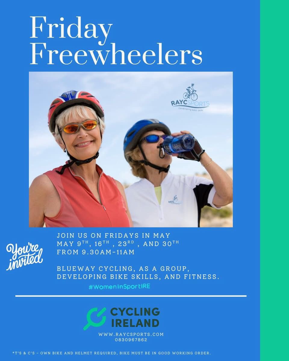RAYCSPORTS (@raycsports) on Twitter photo Are you ready to embark on a thrilling journey along Clonmel's scenic Blueway cycling path?
Join our empowering cycling course tailored specifically for women over age of 18.
follow this link to register :
eventmaster.ie/event/n5bbhplH…
<a href="/CyclingIreland/">Cycling Ireland</a> <a href="/TipperarySports/">Tipperary Sports</a> #womeninsport Are you ready to embark on a thrilling journey along Clonmel's scenic Blueway cycling path?
Join our empowering cycling course tailored specifically for women over age of 18.
follow this link to register :
eventmaster.ie/event/n5bbhplH…
<a href="/CyclingIreland/">Cycling Ireland</a> <a href="/TipperarySports/">Tipperary Sports</a> #womeninsport