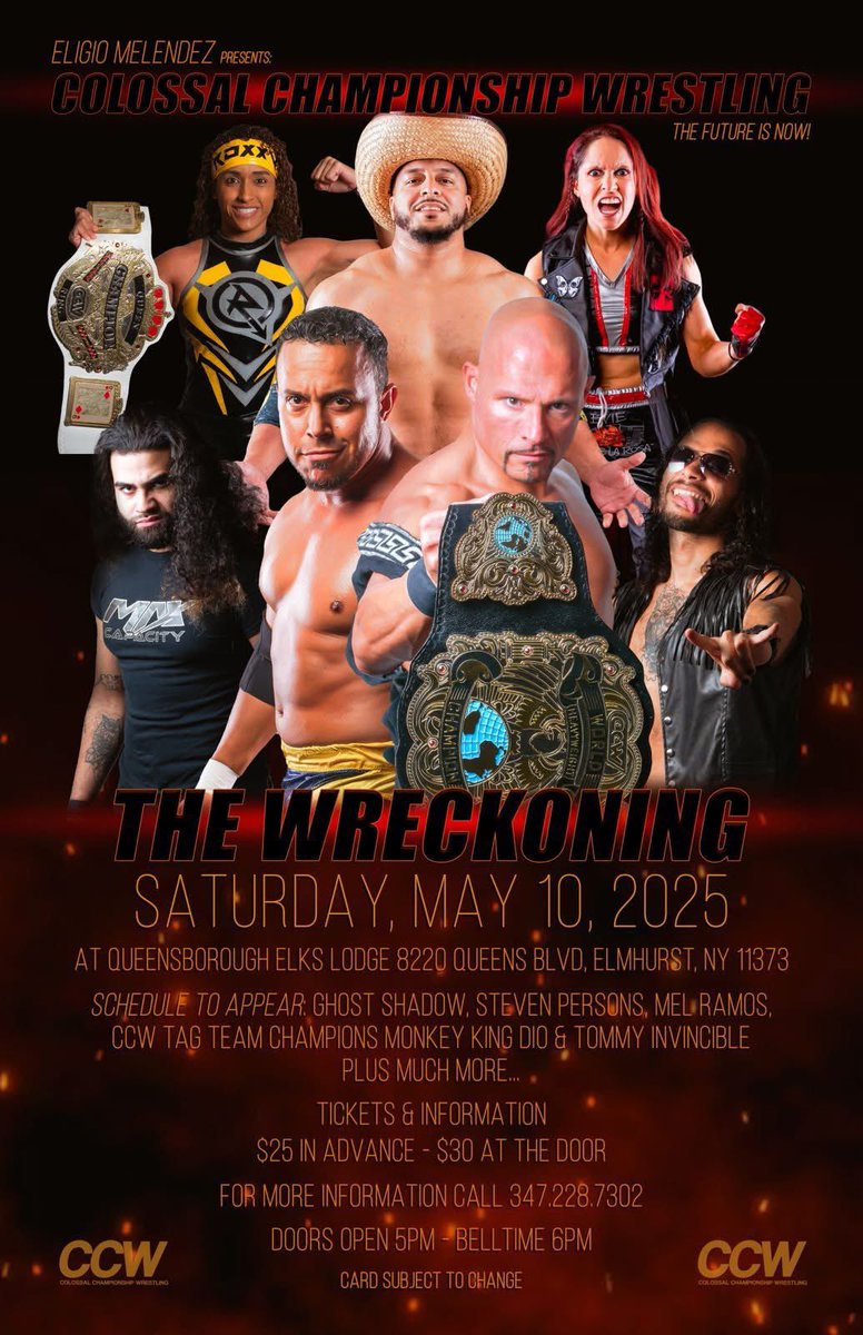 THE COLOSSAL ONE β’οΈ (@colossalmikelaw) on Twitter photo Upcoming events:
4/23: <a href="/Battleclubpro/">Battle Club Pro</a> <a href="/Alewife_Brewing/">Alewife Brewing</a>
5/10: DEBUT @ColossalChampionshipWrestling vs <a href="/greekgodpapadon/">papadon</a> for the CCW title Queens, NY
5/17: <a href="/LOUDEAST_/">LoudEast Wrestling</a> DEBUT TBD Upcoming events:
4/23: <a href="/Battleclubpro/">Battle Club Pro</a> <a href="/Alewife_Brewing/">Alewife Brewing</a>
5/10: DEBUT @ColossalChampionshipWrestling vs <a href="/greekgodpapadon/">papadon</a> for the CCW title Queens, NY
5/17: <a href="/LOUDEAST_/">LoudEast Wrestling</a> DEBUT TBD