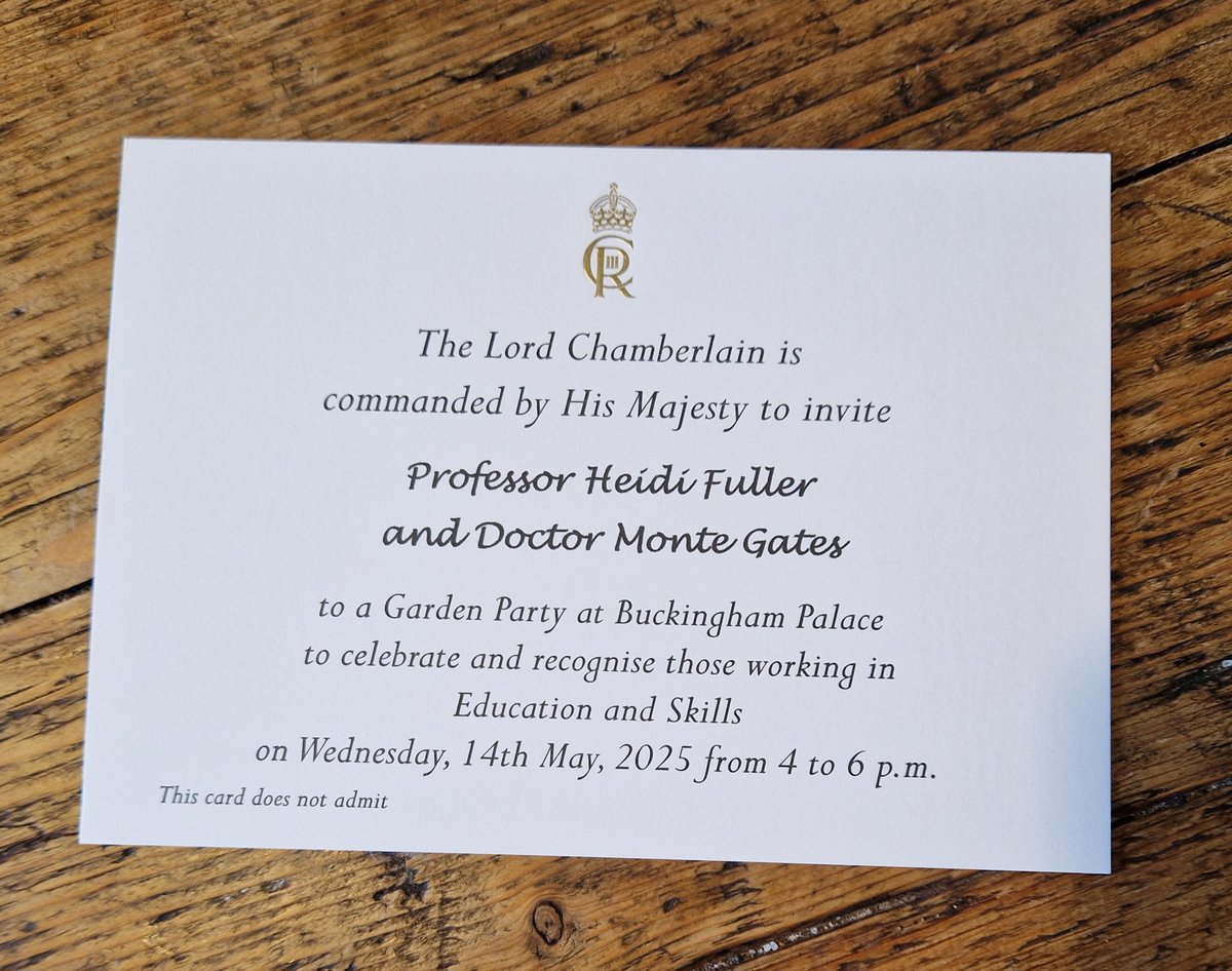 A very official letter arrived today... how exciting and a great honour to be invited to a Buckingham Palace garden party!