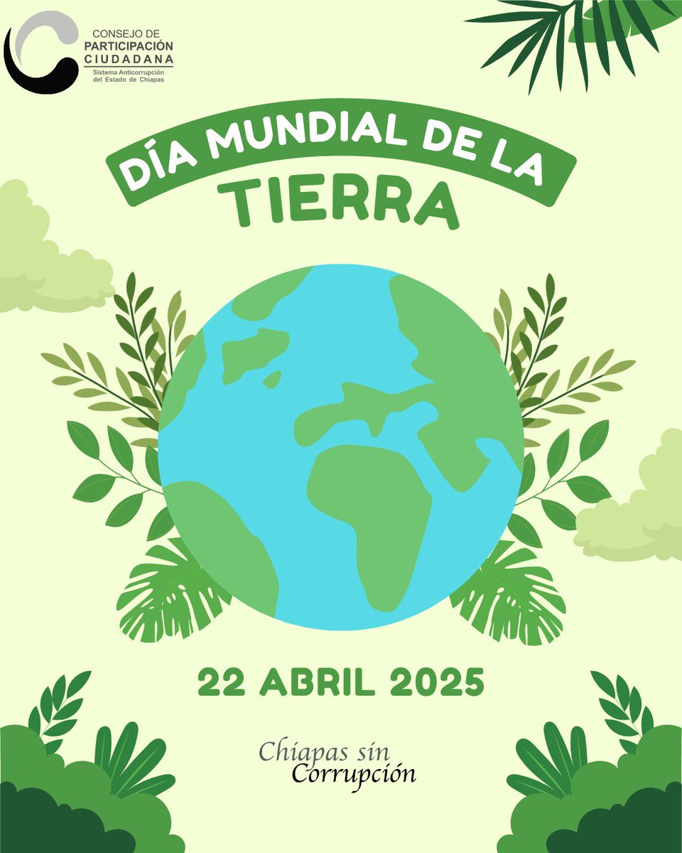 El 22 de abril se celebra el Día Mundial de la Tierra, este día se conmemora para recordar que la Tierra y sus ecosistemas son fundamentales para la supervivencia de la humanidad y todas las formas de vida.

#DiaMundialDeLaTierra
#ChiapasSinCorrupción