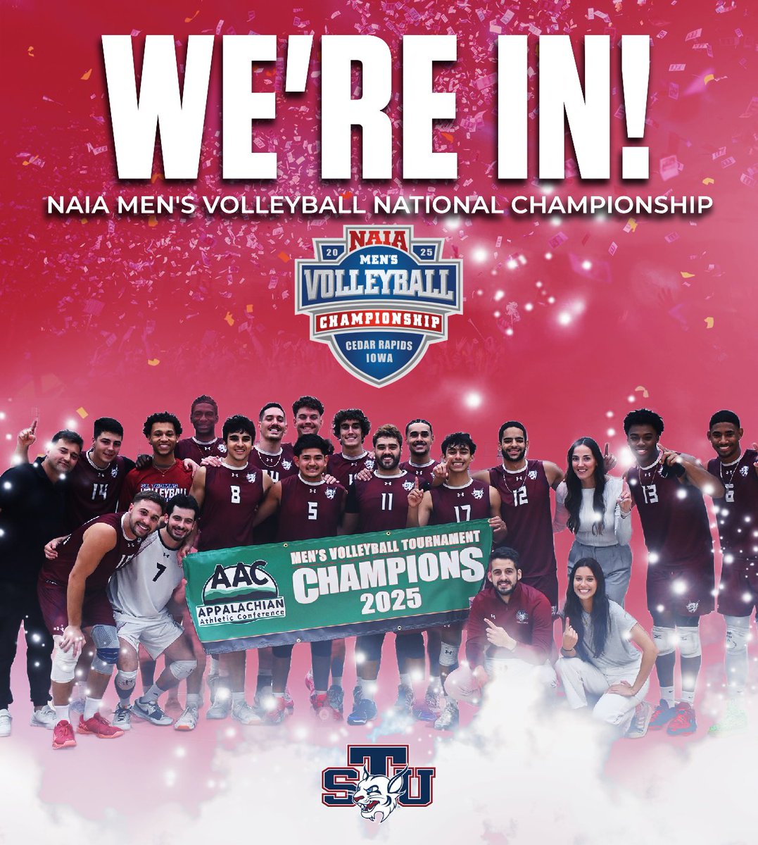 AACsports's tweet photo. 🎟️PUNCHED!

@STU_Athletics is the No. 5 seed in the #NAIAMVB National Championship Tournament

#ProudToBeAAC #TheRightWayToPlay #AACMVB https://t.co/jnDtcLGrtu