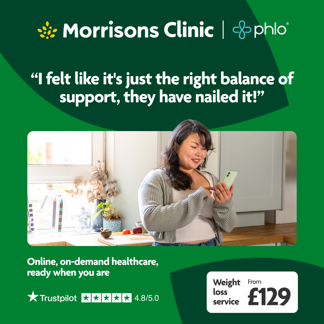 Morrisons's tweet image. Morrisons Clinic brings you online, on-demand healthcare with a range of treatment options to suit you - including our best-selling weight loss service...Don't just take our word for it 👇🏽