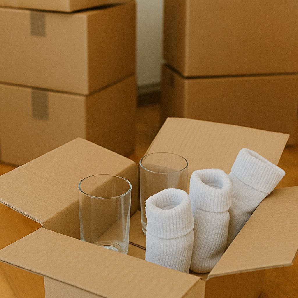 mxmoving's tweet photo. Usa calcetines para envolver vasos frágiles. ¡Doble uso y cero desperdicio! https://t.co/vx4SQrPnft