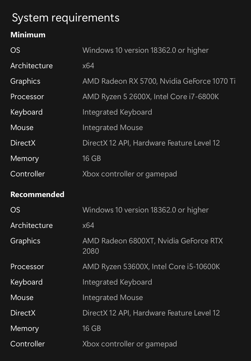 MMrulanda's tweet photo. Requisitos mínimos y recomendados para oblivion Remasted 
#OblivionRemastered #pc #gamepass #beteshda #skyrim https://t.co/eshnVRNSd7