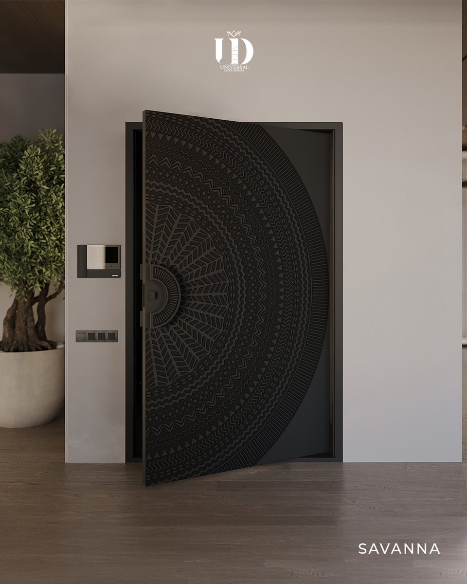 IWantThatDoor's tweet photo. The SAVANNA door, a perfect fusion of geometry and grandeur. Make a statement before the door even opens.

#SavannaDoor #LuxuryEntrance #BlackOnBlack #PatternPlay #InteriorExcellence #HighEndDesign #StatementEntry https://t.co/sakw062k7P
