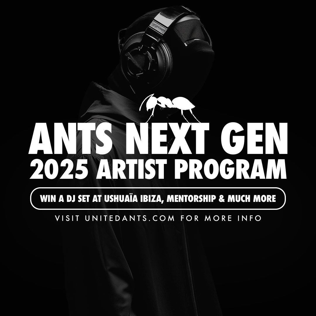 ANTS: NEXT GEN returns for 2025

We’re on a mission to discover the future stars of electronic music. One winning artist will receive career-changing mentorship and a launchpad to the global stage.

Are you the next headliner? Submit your mix now: l.unitedants.com/1hpqvc

#ANTS