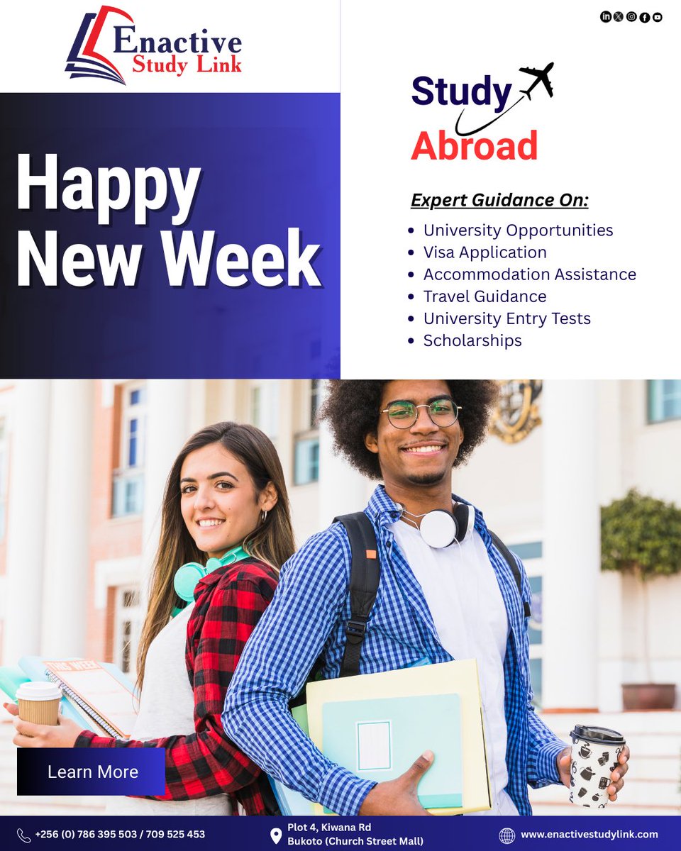 Welcome back from the Easter holiday, now let’s talk STUDYING ABROAD. Happy new week! #studyabroad #newweek