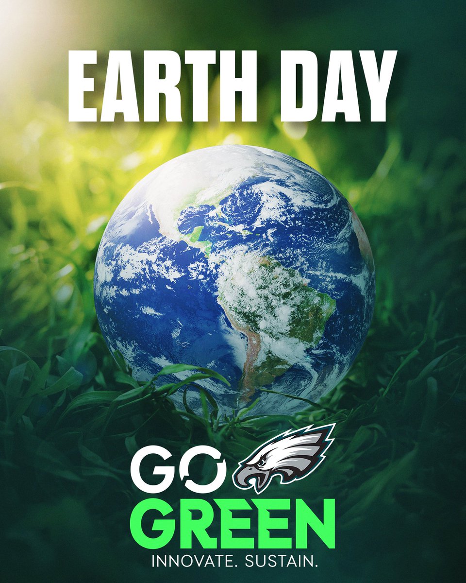 Eagles's tweet photo. Happy Earth Day! Let’s all do our part and Go Green ♻️ https://t.co/DaviO4ESvW