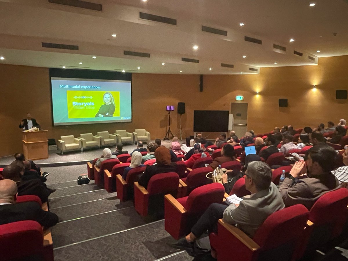 Storyals' Peter Hedlund presented at <a href="/QatarUniversity/">جامعة قطر</a>'s event on #AI in digital #education. He showcased how AI is revolutionizing our content creation and highlighted impressive results from customers. We are proud to lead the AI-driven revolution in #DigitalLearning !