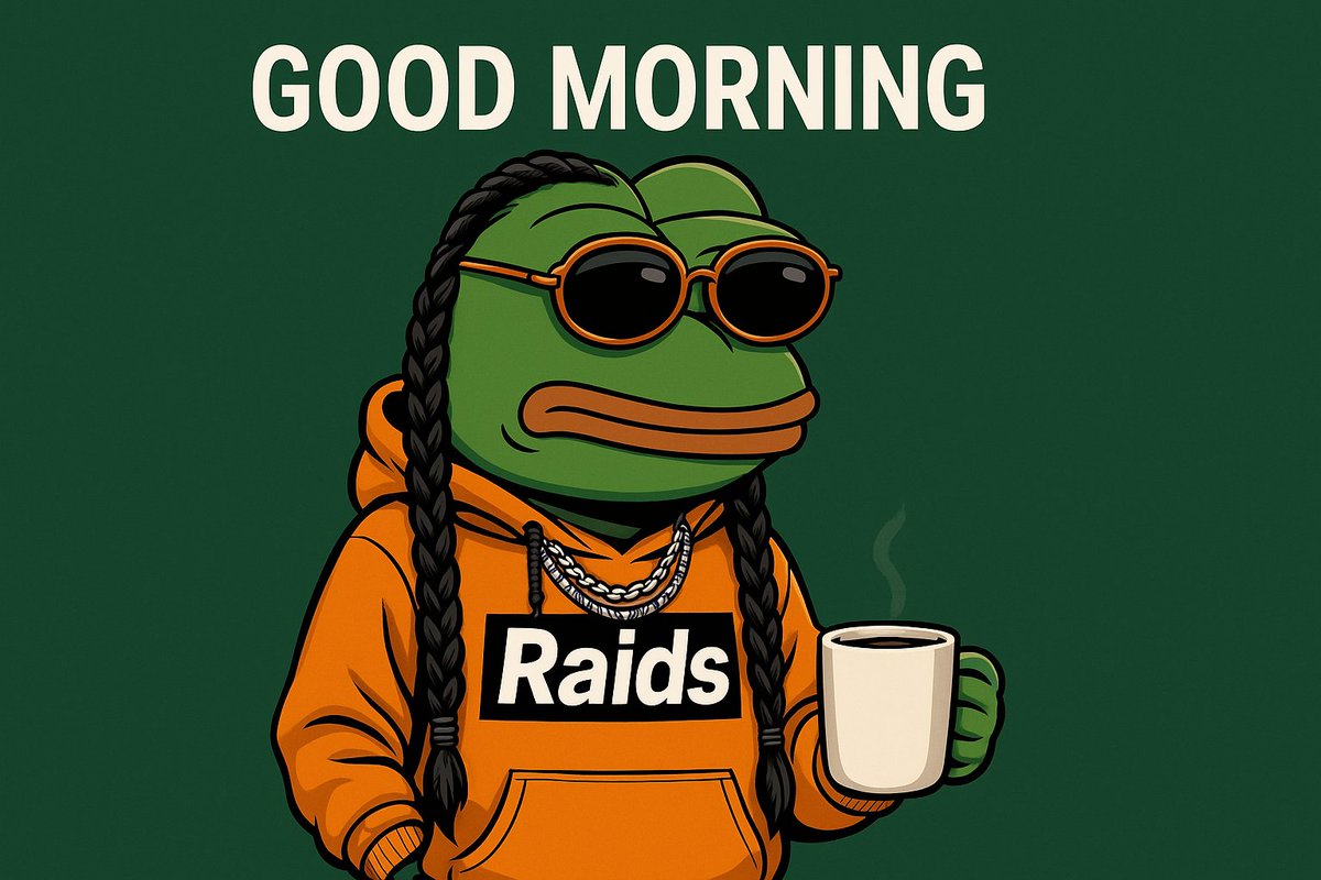 Good morning, fam.
Grab your coffee—$RAIDS moves when we move.