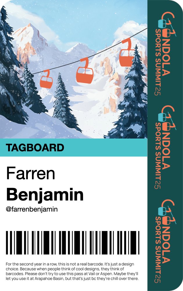 Farren Benjamin (@farrenbenjamin) on Twitter photo Excited to be heading to Denver for the <a href="/ongondola/">Gondola ✨</a> sports summit! Can't wait to see everyone there next month 🥳 Excited to be heading to Denver for the <a href="/ongondola/">Gondola ✨</a> sports summit! Can't wait to see everyone there next month 🥳