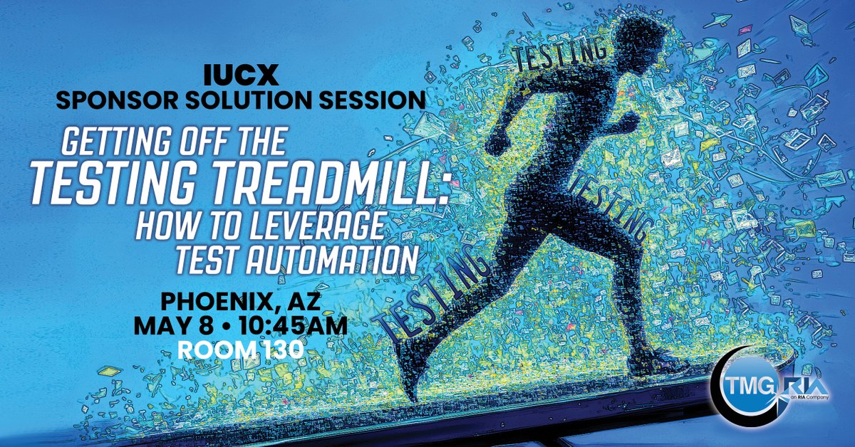 Are you headed to <a href="/IUCX/">Danielle Souza</a>? We invite you to join us for an insightful Sponsor Solution Session titled “Getting off the Testing Treadmill: How to Leverage Test Automation.” We’ll dive deep into the art of crafting a robust Test Automation strategy. Learn more hubs.la/Q03jjck10