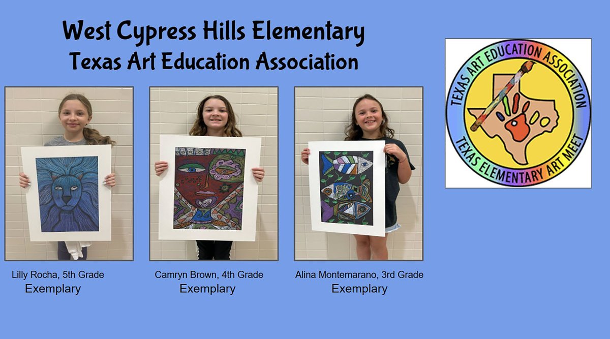 Donna Richardson (@wchdonna) on Twitter photo Congratulations to Mrs. Dunn's WCHE Tiger artists! Their works deemed "exemplary" at the TAEA Art Meet! <a href="/ltisdschools/">ltisdschools</a> <a href="/wcheprincipals/">WCHEprincipals</a> Congratulations to Mrs. Dunn's WCHE Tiger artists! Their works deemed "exemplary" at the TAEA Art Meet! <a href="/ltisdschools/">ltisdschools</a> <a href="/wcheprincipals/">WCHEprincipals</a>