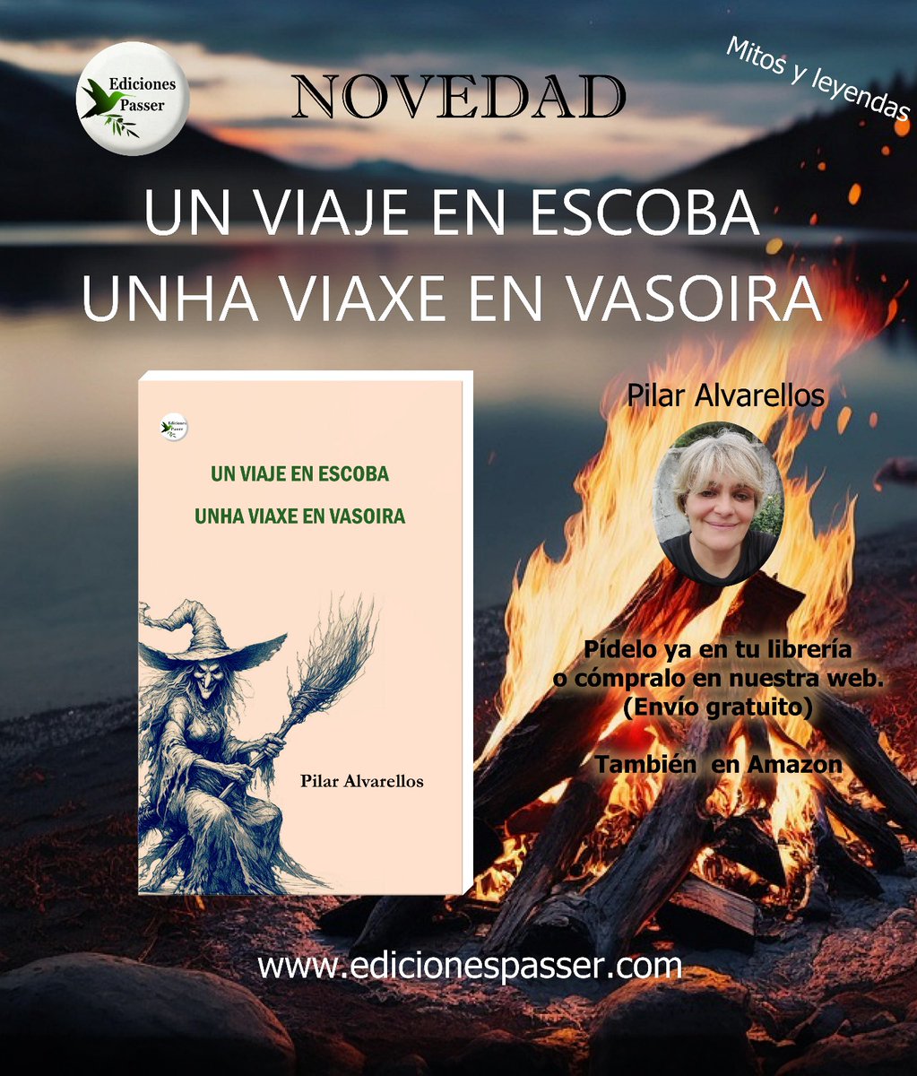 🧹✨ ¡YA LLEGÓ! / XA ESTÁ AQUÍ! ✨🧹
“Un viaje en escoba / Unha viaxe en escoba”
🌿 En galego e castelán, cada páxina é unha chispa de memoria ancestral.
🌕 Relatos que cruzan o tempo… nunha escoba.
🕯️ Deixa que a maxia te leve.
#TradiciónOral #LendasGalegas