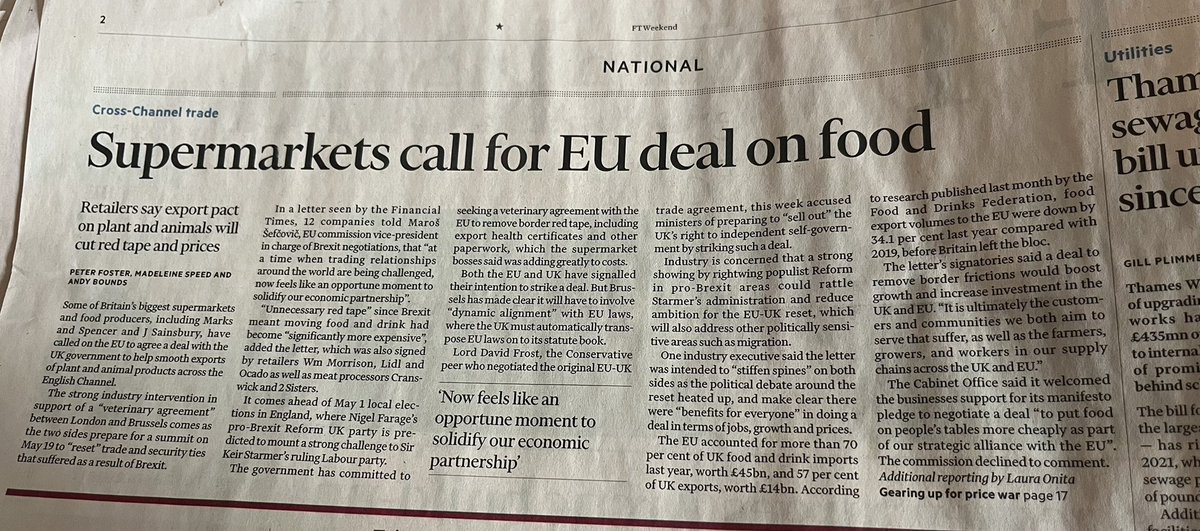 Glasgow for Europe (@glasgoweurope) on Twitter photo M & S , Sainsbury’s call for EU Deal on food & drink
12 retailers incl.Morrisons, Lidl, Ocado have written to <a href="/MarosSefcovic/">Maroš Šefčovič🇪🇺</a> saying that since #Brexit ‘unnecessary red tape’ meant moving food and drink had become ‘significantly more expensive’
Time to solidify our economic links M & S , Sainsbury’s call for EU Deal on food & drink
12 retailers incl.Morrisons, Lidl, Ocado have written to <a href="/MarosSefcovic/">Maroš Šefčovič🇪🇺</a> saying that since #Brexit ‘unnecessary red tape’ meant moving food and drink had become ‘significantly more expensive’
Time to solidify our economic links