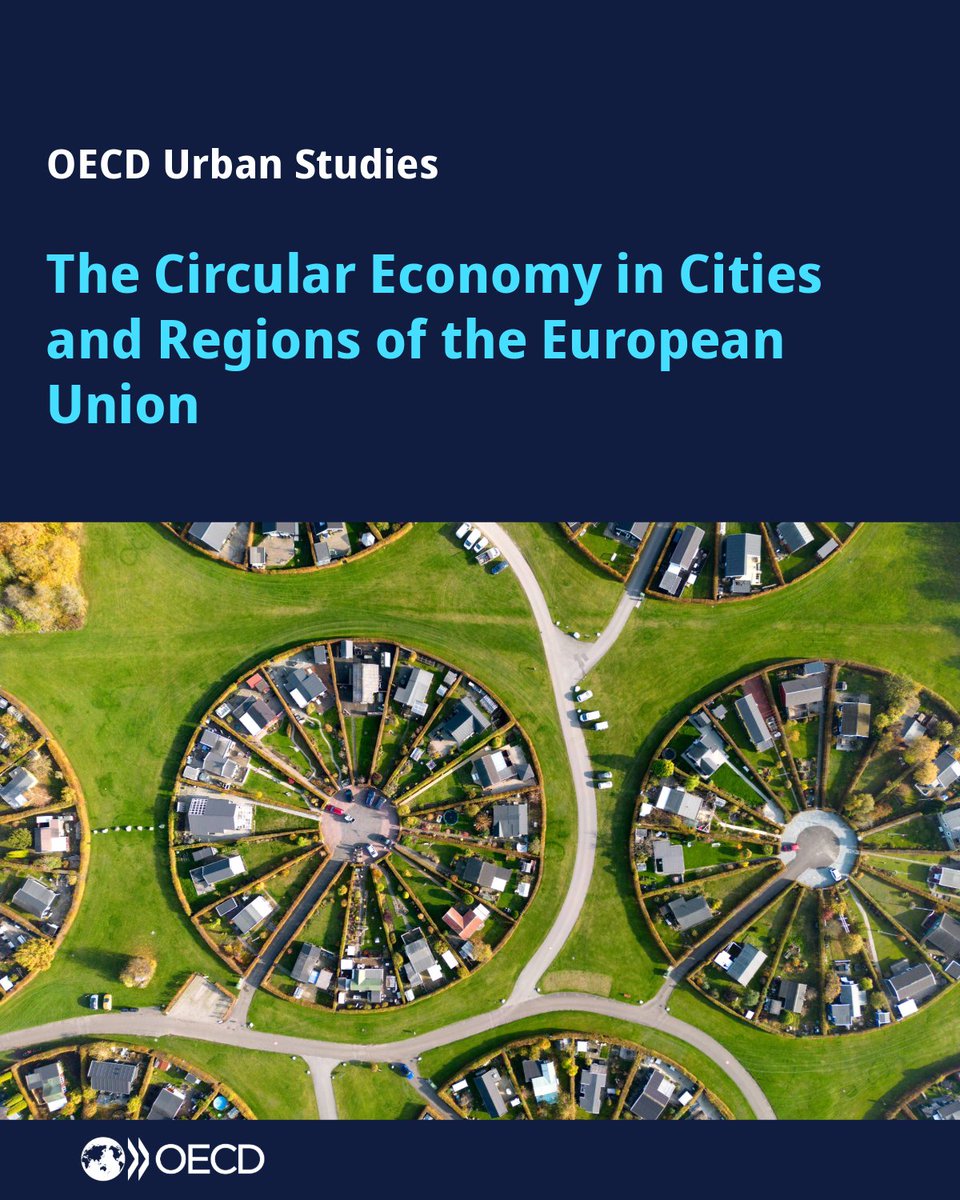 OECD's tweet image. A well-implemented circular economy approach – where resources are reused, repaired & recycled – could cut emissions by up to 70% by 2050 and sharply reduce urban waste.
🔗 brnw.ch/21wS9iO | #OECDUrbanDays #EarthDay