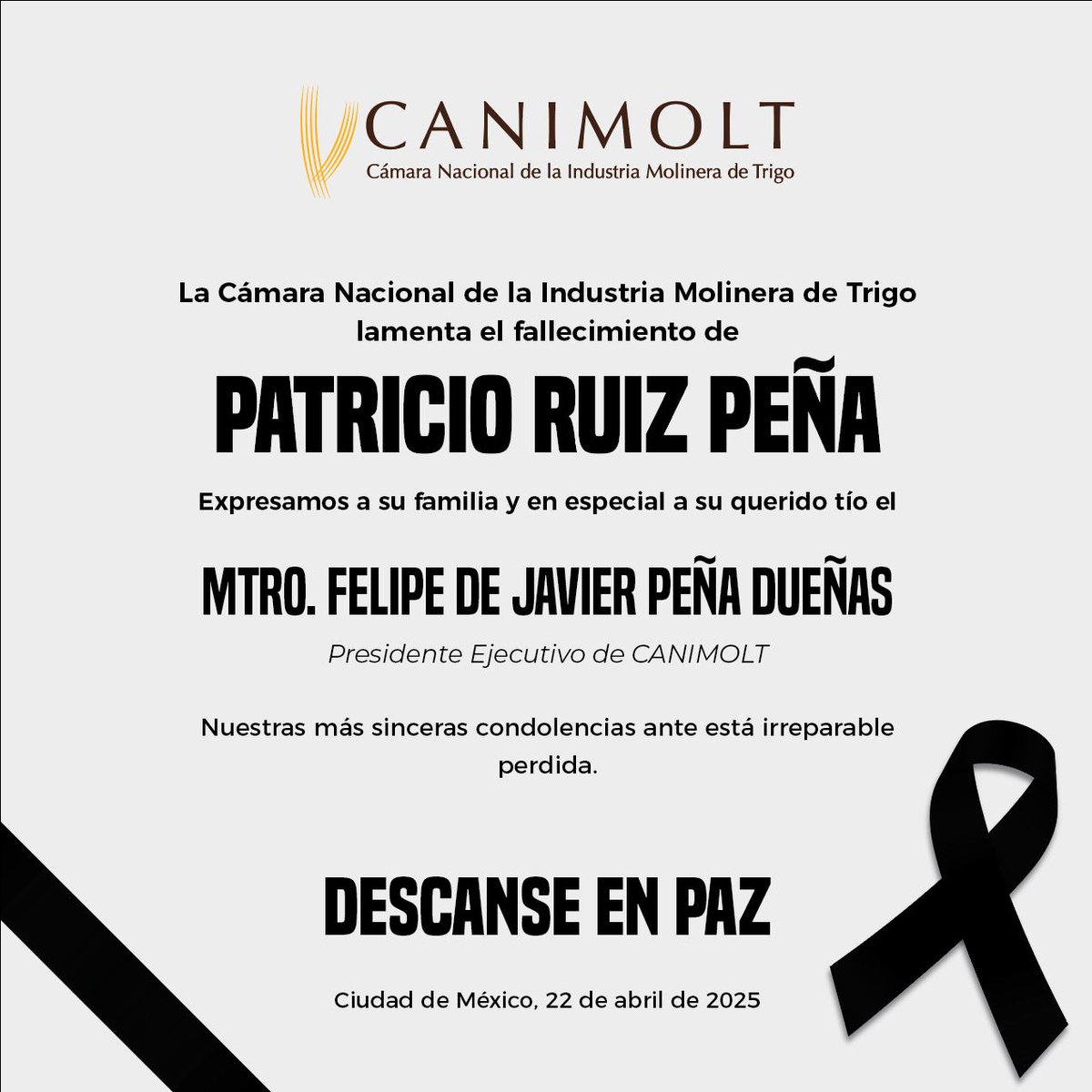 Cámara Nacional de la Industria Molinera de Trigo tweet media