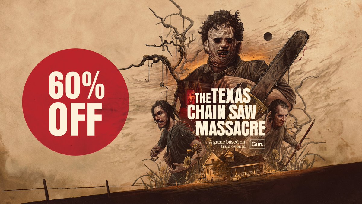 TXChainSawGame's tweet image. Attention Steam players:
Get The Texas Chain Saw Massacre for 60% off. For long term players, get a new outfit to survive in or a new character to change up your gameplay with 50% off select DLC.
