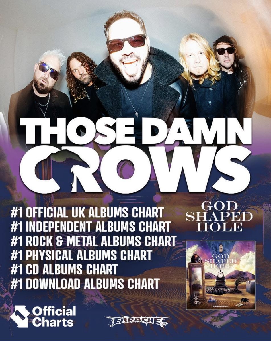 Limelight Belfast (@limelightni) on Twitter photo Congratulations to <a href="/ThoseDamnCrows/">Those Damn Crows</a> reaching #1 in the UK albums chart 📈💫
Tickets for their Limelight show on 6th Nov here➡️tinyurl.com/TDCnov6 Congratulations to <a href="/ThoseDamnCrows/">Those Damn Crows</a> reaching #1 in the UK albums chart 📈💫
Tickets for their Limelight show on 6th Nov here➡️tinyurl.com/TDCnov6