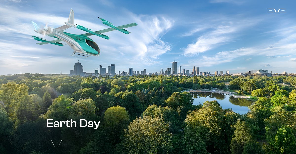 Earth Day reminds us that sustainability begins with thoughtful design. Our eVTOL is fully electric and designed to enhance efficiency while lowering local emissions in cities.

#EarthDay #UrbanAirMobility #EveAirMobility