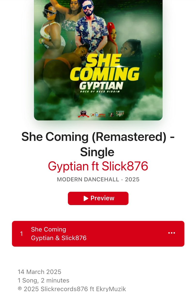 Available In all digital platforms Itunes Amazon Spotify worldwide 
#Gyptian #Shecoming #EkryMuzik #SlickRecords876 #slick876