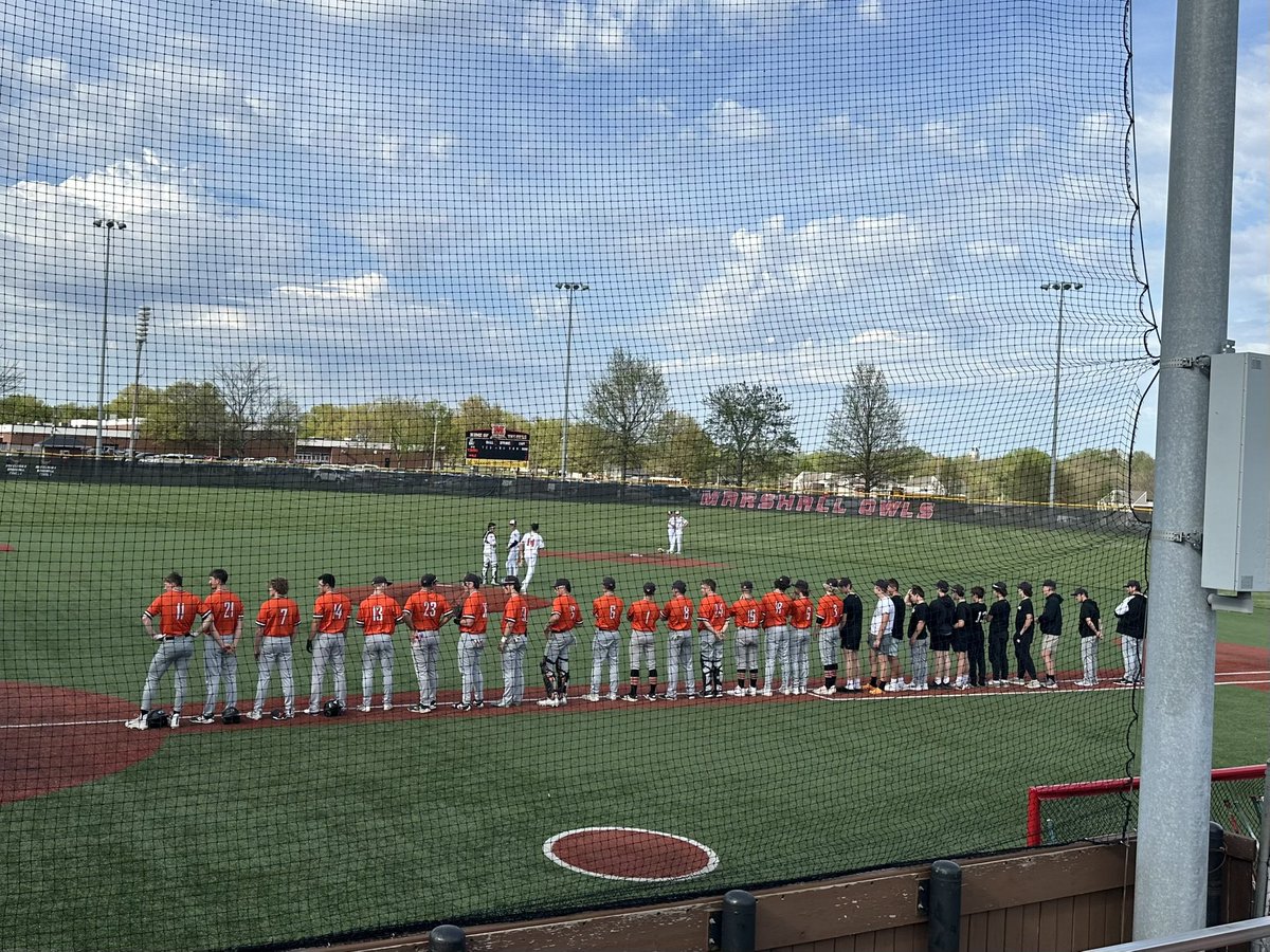 First pitch coming up as the Tigers take on the Marshall Owls