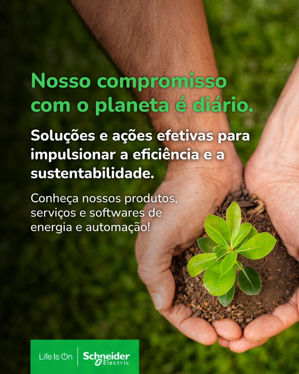 No Dia da Terra, reafirmamos o que colocamos em prática todos os dias: agir com responsabilidade, acelerar a descarbonização e garantir um futuro mais sustentável. 🌍 

Na Schneider Electric, ao mesmo tempo em (cont) spr.ly/l/60112XRet