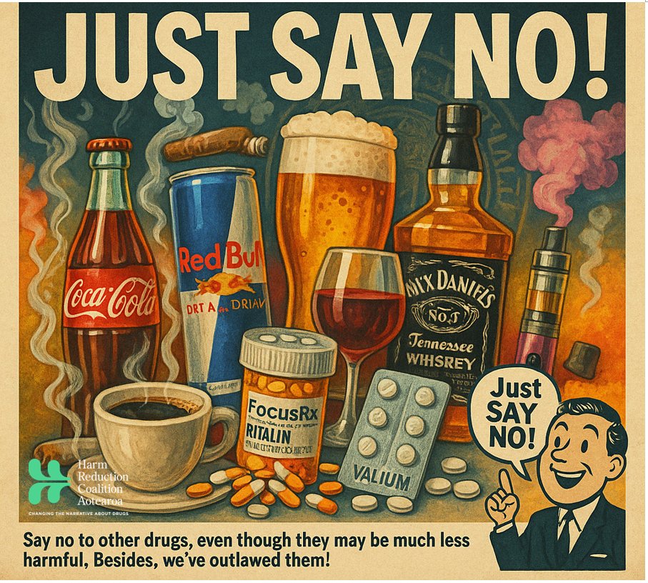HRCA_info's tweet photo. "'Just Say No' to drugs—but not these drugs? The War on Drugs is a farce. We've been misled by misinformation, lies, and propaganda, and the resulting financial and human costs are staggering. https://t.co/ukYPot7UUr