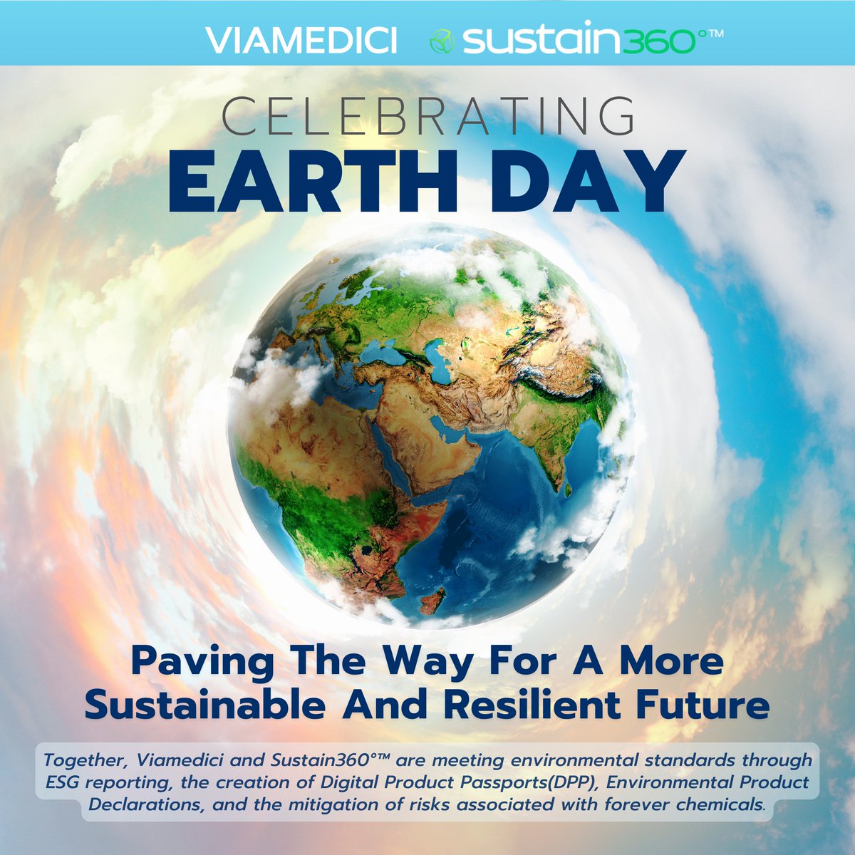 Happy #EarthDay 2025! Viamedici/#Sustain360°™ are driving real change by helping businesses meet environmental standards with: ESG reporting, DPP, Environmental Product Declarations, and mitigating risks associated with forever chemicals. hubs.la/Q03jprKQ0