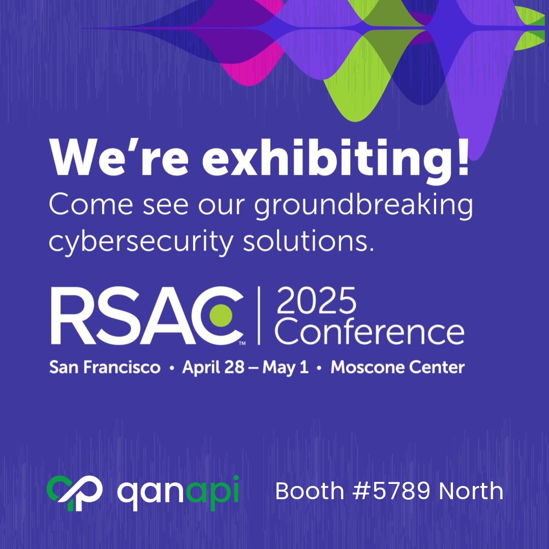 Qanapi's tweet image. RSA is where tech innovators and change-makers collide. 
Drop by the Qanapi booth, let's talk future-ready data security! #RSAC #Qanapi #DataProtection #CyberSecurityAwareness #AI