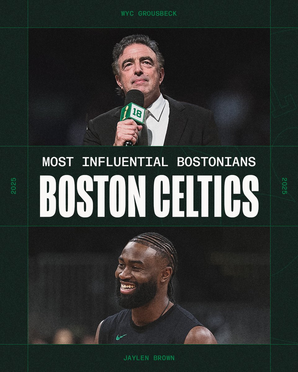 Boston Celtics (@celtics) on Twitter photo The best of Boston 👏☘️
Congrats to Wyc Grousbeck and Jaylen Brown for topping the list of <a href="/BostonMagazine/">Boston Magazine</a>'s 150 Most Influential Bostonians The best of Boston 👏☘️
Congrats to Wyc Grousbeck and Jaylen Brown for topping the list of <a href="/BostonMagazine/">Boston Magazine</a>'s 150 Most Influential Bostonians