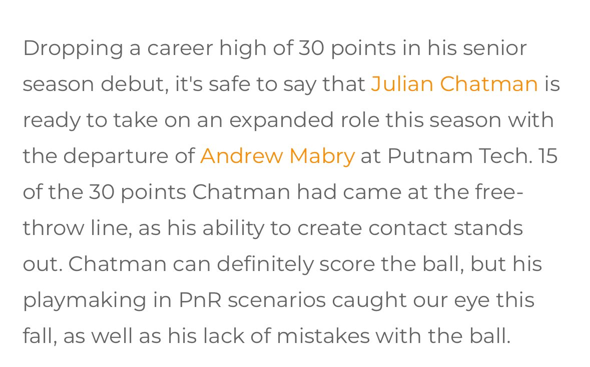 Write up from the beginning of the season. 
Finished the season Averaging.  

17 points (multiple 30 point games)
9 assists 
8 rebounds 
3 steals
 
Still looking for a home for Next year📲.