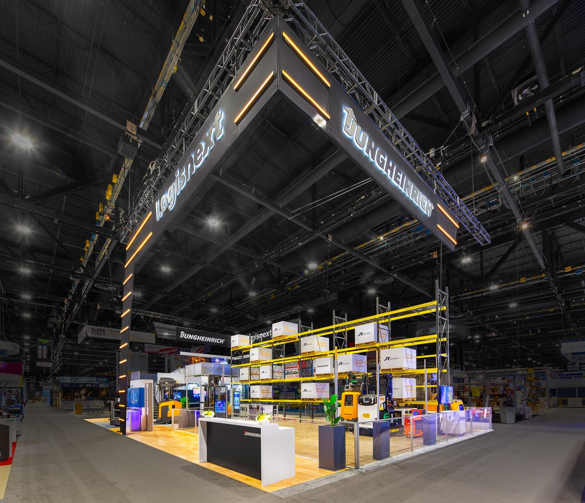 We’re grateful for the opportunity Logisnext gave us to collaborate with them on innovative concepts that consistently and effectively showcased their brands at ProMat 2025! Ready to create? Check out our rentals page! #2020Exhibits #Logisnext 2020exhibits.com/rental-islands/