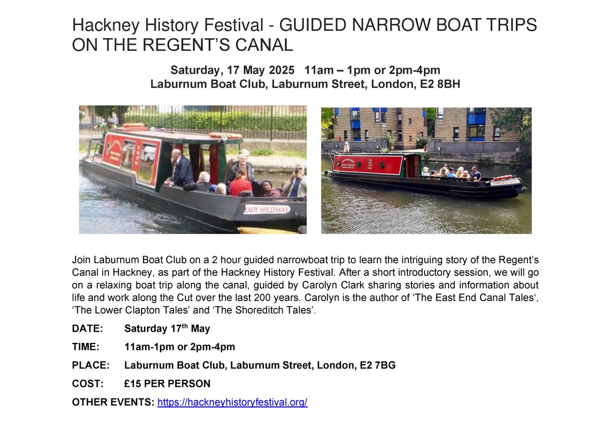 Regents Canal Heritage (@eecanalfest) on Twitter photo 
