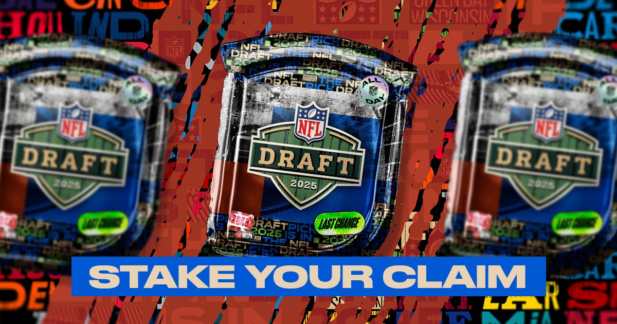 The 2025 NFL Draft is this week, and @NFLAllDay is launching Draft Moment Prediction Challenges and Last Chance Packs.

nflallday.com/challenges/act…

Live now, predict with your Draft Moments to win rewards like a Joe Montana signed football and various packs.