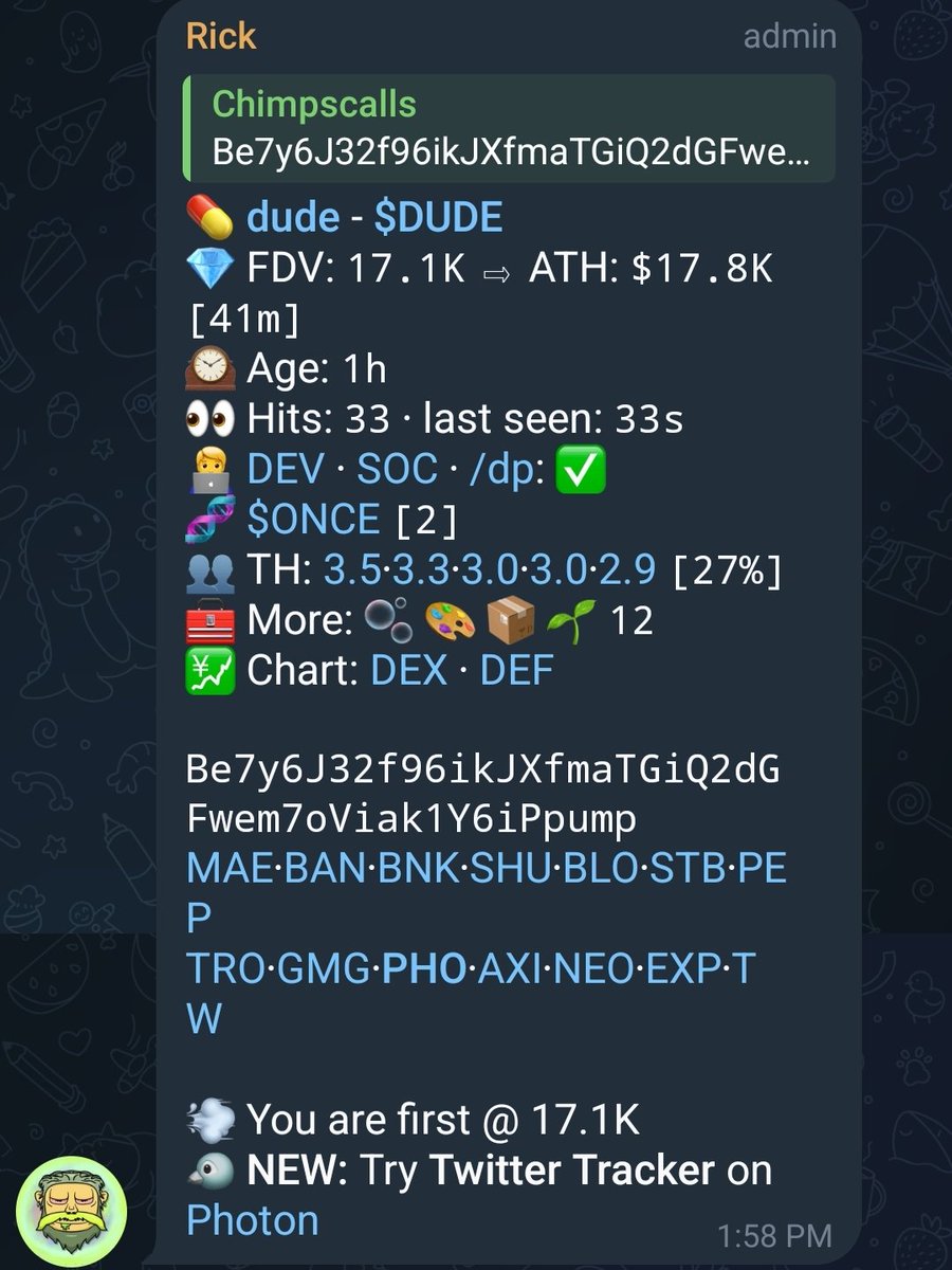 MikeyCalls1's tweet photo. Printing over 6x up already from my alpha call on $DUDE
Early calls always on my private

Early calls always on my private💫⭐️

CA:
8vN1ai7cwXdovTKam88tis1sX9fK5XKByzi1wMepump

#Pahalgam #ジークアクス #memecoins #Altcoins #Solana #100x https://t.co/H16Mz4TzCg