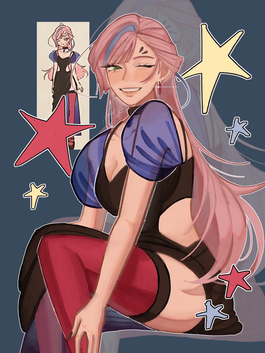 angels have pink hair..  ໒꒱  ‧₊ ˚ ⊹
i love mizi's old design :DD

#artmoots #artph #에이스테 #ALNST #ALNST_MIZI #alienstage #alienstagefanart #MIZI