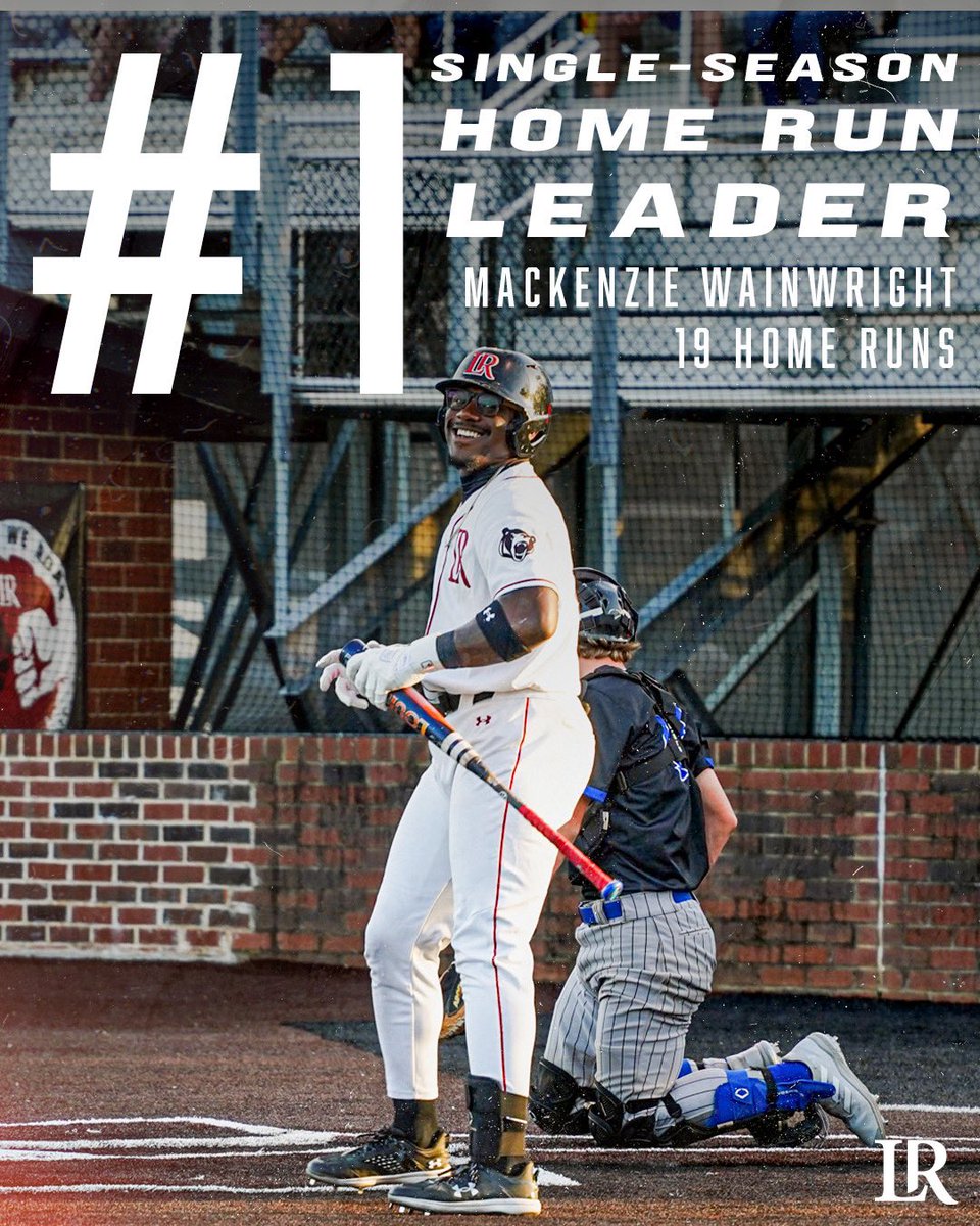 𝗥𝗘𝗖𝗢𝗥𝗗 | 19 💣 

Mackenzie Wainwright has now hit the most home runs in a single season in Lenoir-Rhyne baseball history‼️

#GOBEARS | #BetweenTheBricks