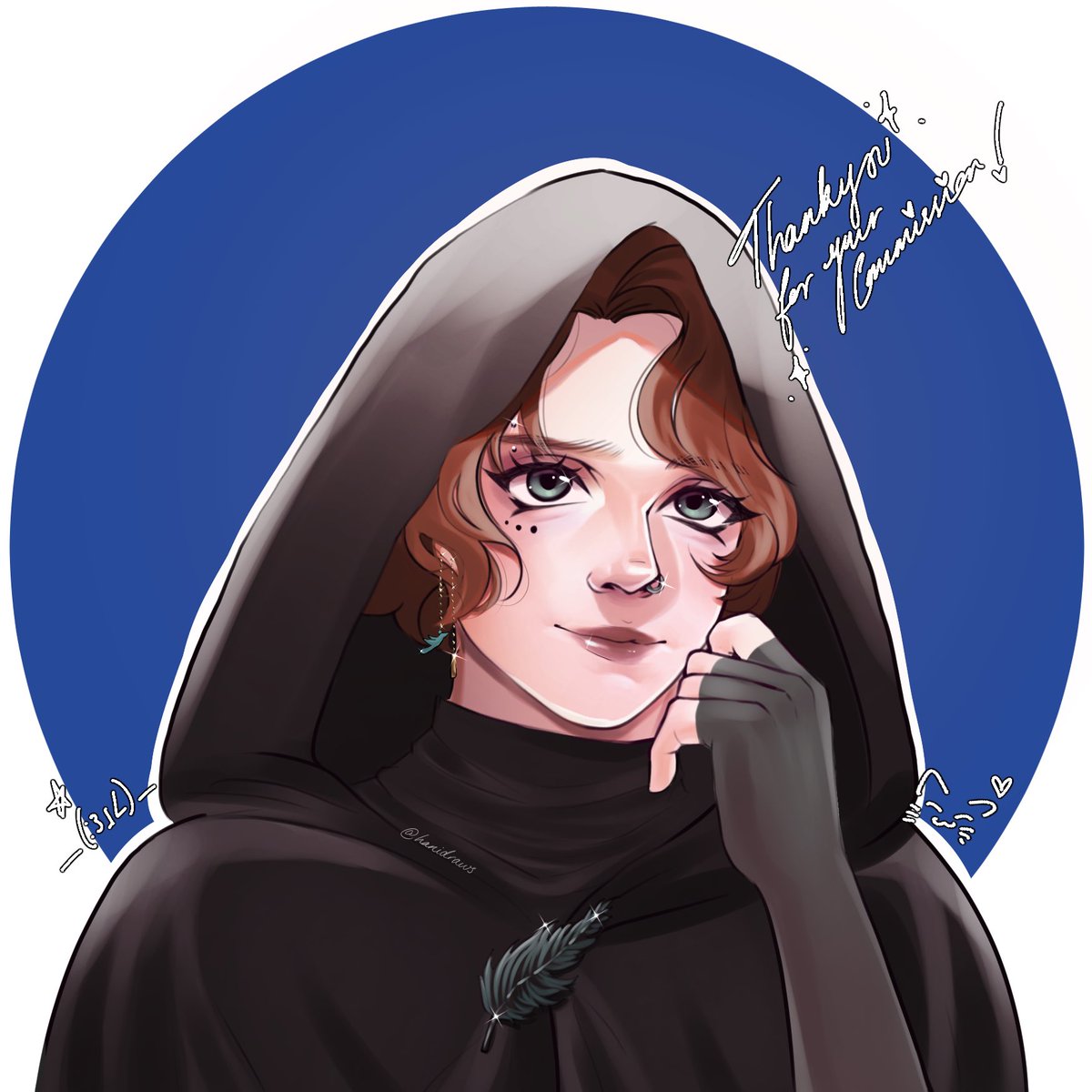 Two headshot sketch commissions completed today for @/PapaCheesus with her gorgeous original characters💓 ✨ 

#VGenComm 

✨Comm info under pinned tweet✨