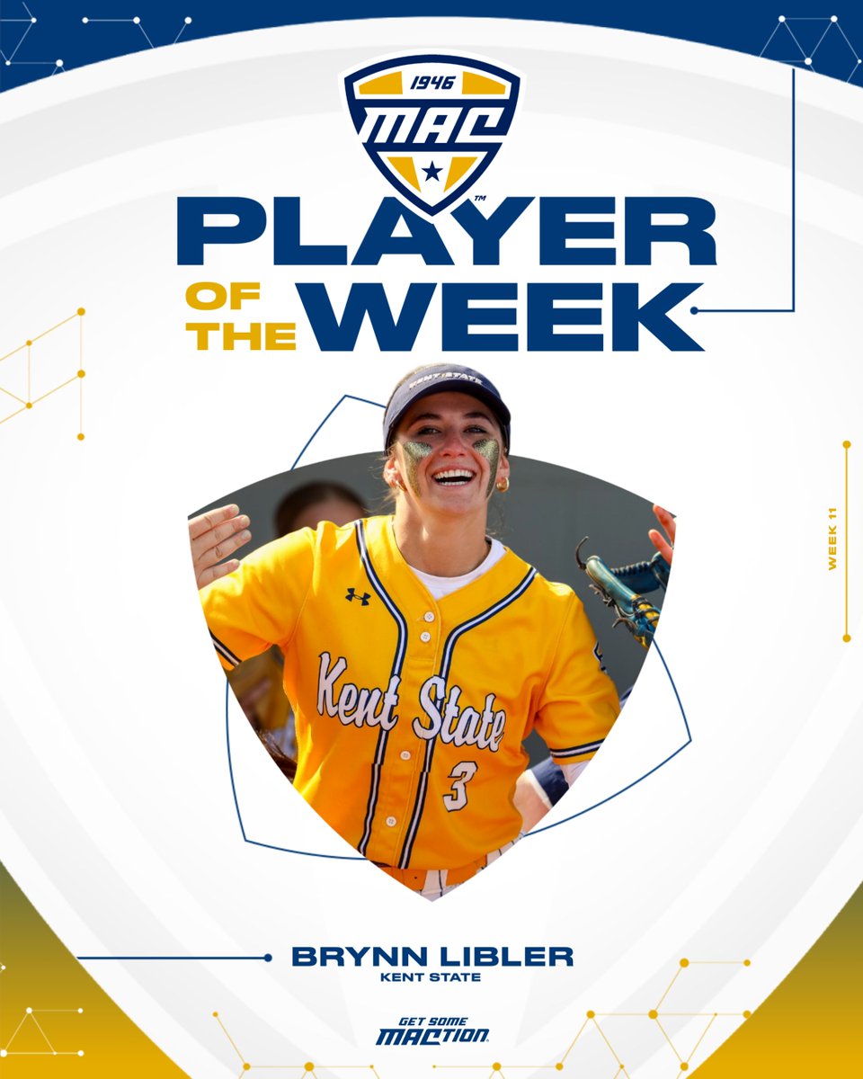 🥎 Player of the Week 🥎

Brynn Libler extended her hitting streak to 12 games and posted a .556/.600/.833 slash to lead Kent State at the plate over 5 games last week. Libler recorded 3 multi-hit games, including a 4-for-4 performance in the second game of Wednesday’s