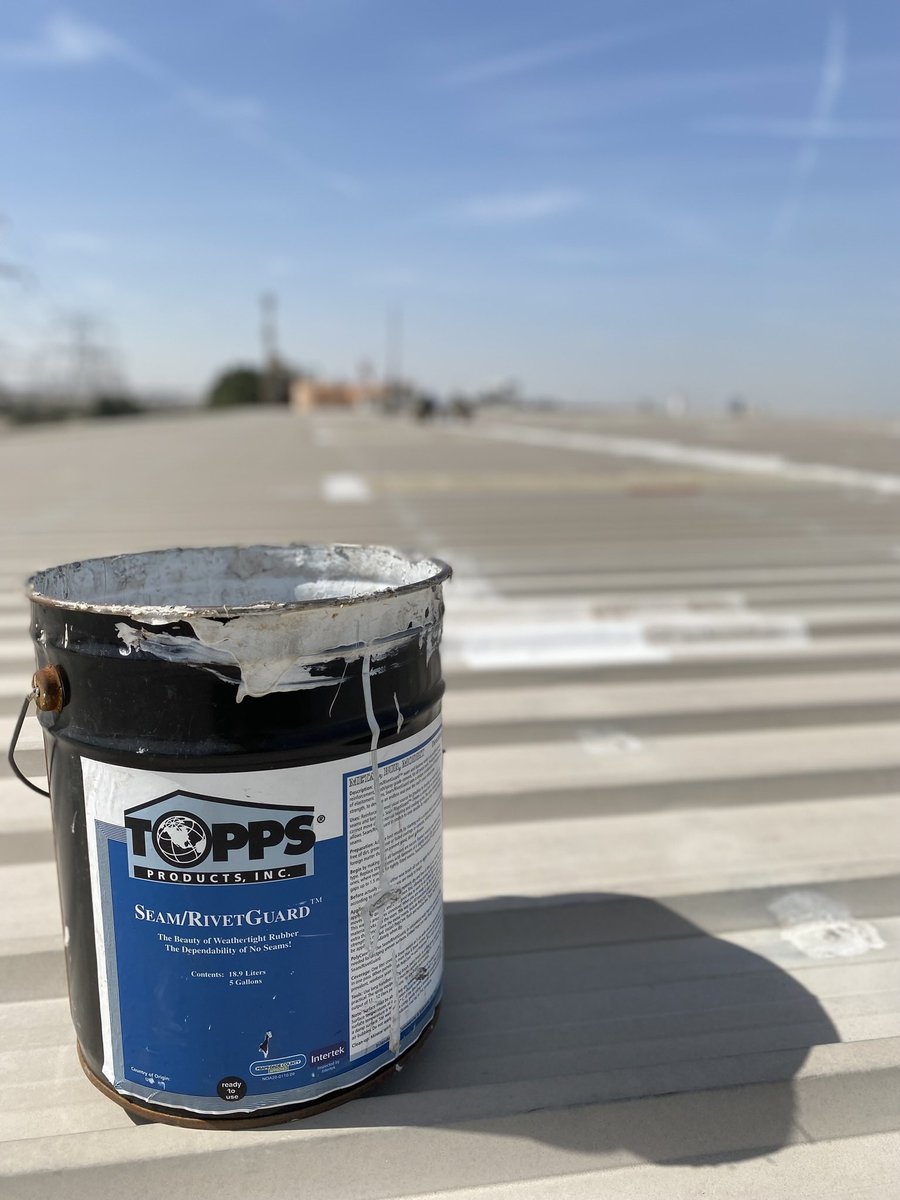Seal metal roof seams &amp; fasteners in 1 coat with Seam/RivetGuard™—flexes with heat, resists rust, &amp; lasts in any climate. Trusted worldwide. 💪🌍 

Get a quote at toppsproducts.com/products/roof-… 

#toppsproducts #roofing #roofers #topps #roofcoatings