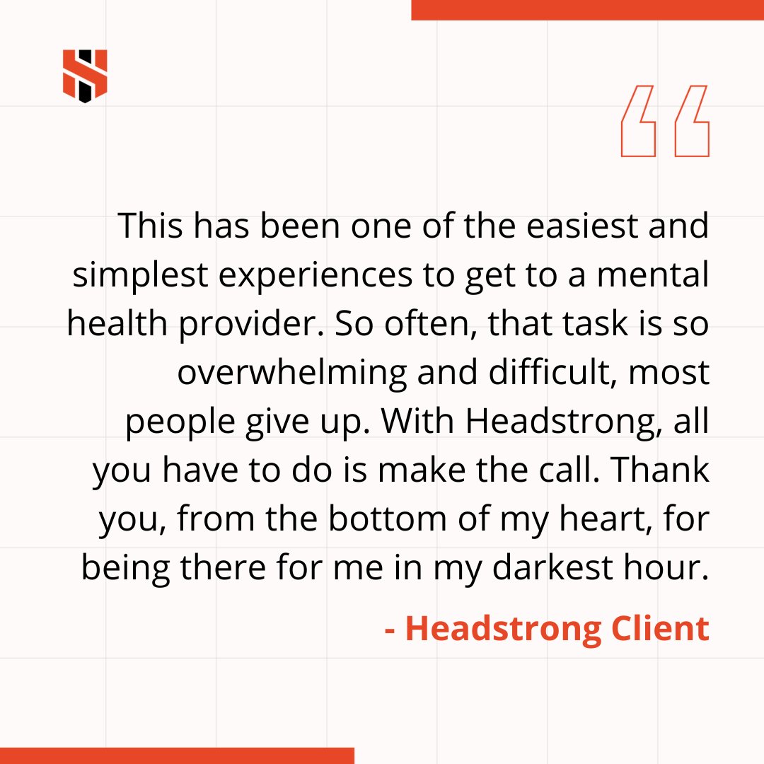 Getting help shouldn’t feel impossible. At Headstrong, it isn’t. We provide no-cost, confidential PTSD treatment for veterans and service members - because just making the call shouldn’t be the hardest part.

Take the first step:

🔗 theheadstrongproject.org/get-help/