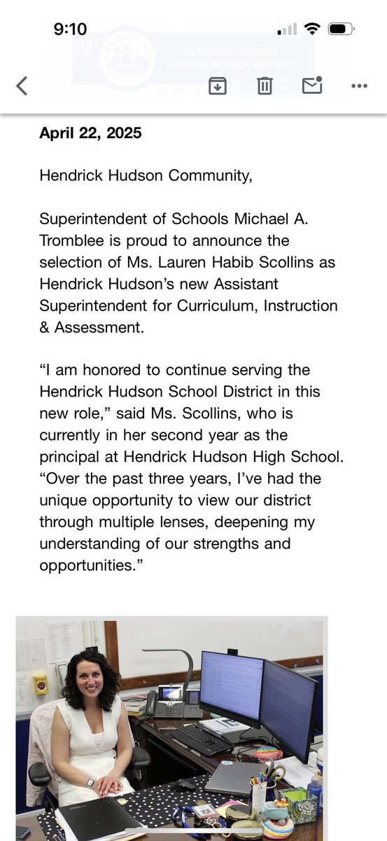 Lauren Habib Scollins (@mrsscollinshhhs) on Twitter photo So very honored and thankful for this next chapter <a href="/henhudschools/">Hendrick Hudson School District</a> βοΈ So very honored and thankful for this next chapter <a href="/henhudschools/">Hendrick Hudson School District</a> βοΈ