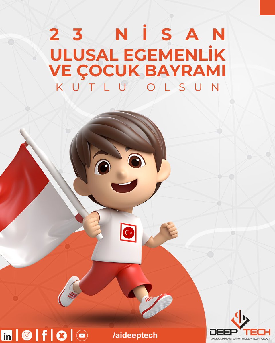 23 Nisan Ulusal Egemenlik ve Çocuk Bayramı Kutlu Olsun…#23nisan #aideeptech 🇹🇷🇹🇷🇹🇷