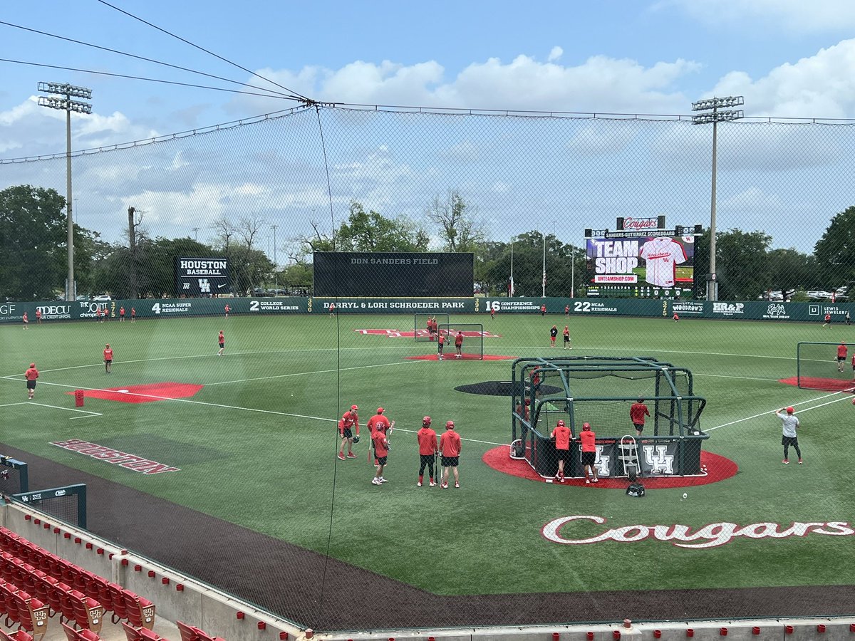 Trip No. 9:

Welcome to Darryl &amp; Lori Schroeder Park.

The Cardinals take on the University of Houston tonight.