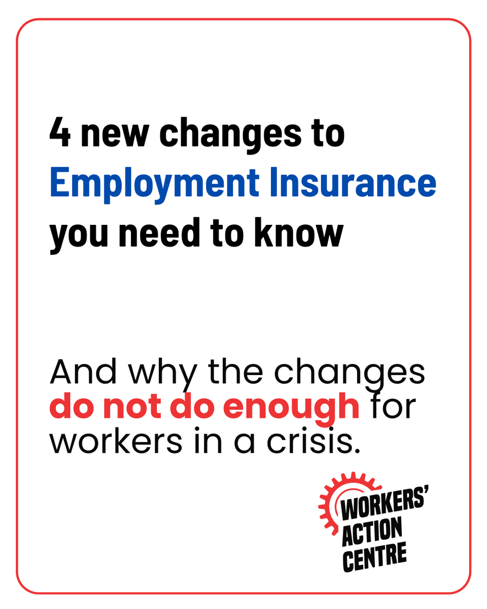WorkersAC's tweet photo. Four changes to EI were made to address the tariff crisis. But the changes don’t even begin to meet the need for adequate, accessible income support. Get more details & find out what workers really need: https://t.co/59ZbOgn16G
#Justice4Workers #FixEI #NoOneLeftBehind #canlab https://t.co/GMQ4G4mVgs