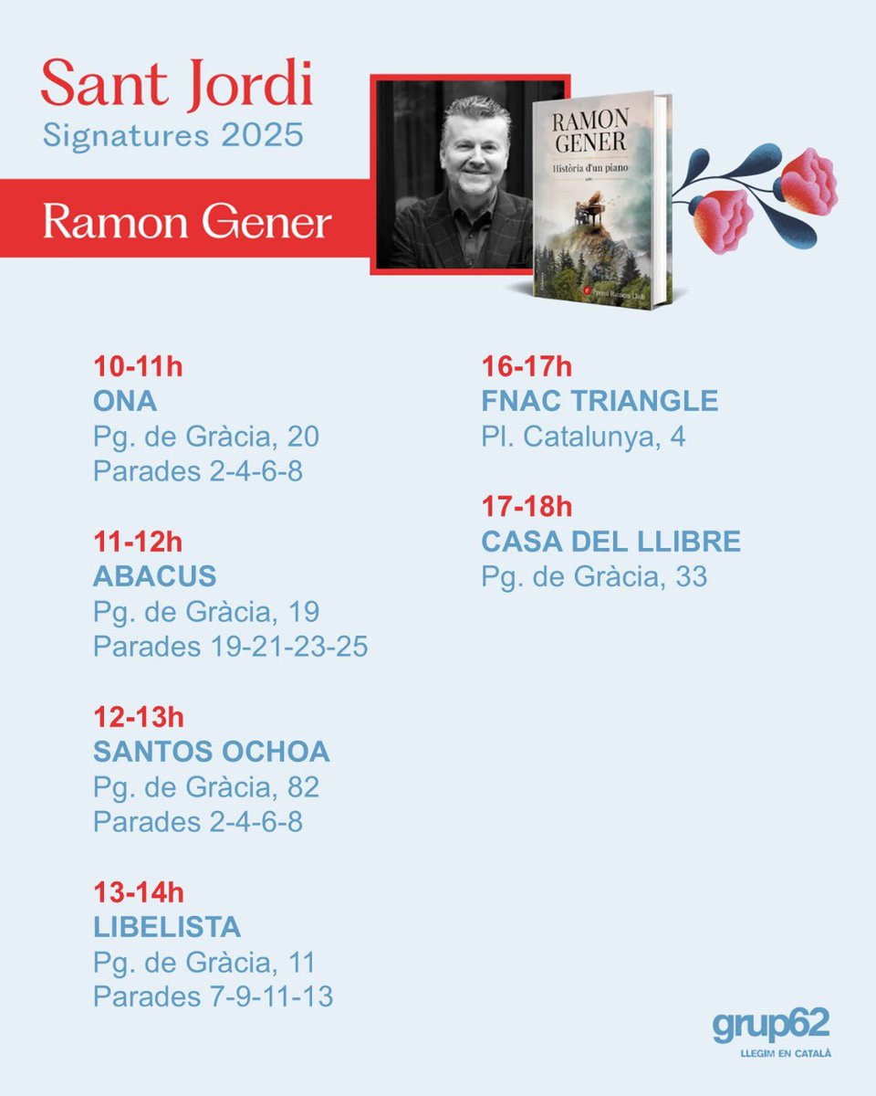 Feliç diada de Sant Jordi 2025
<a href="/columnaedicions/">Columna</a> <a href="/Grup62/">Grup62</a> <a href="/EdDestino/">Ediciones Destino</a>