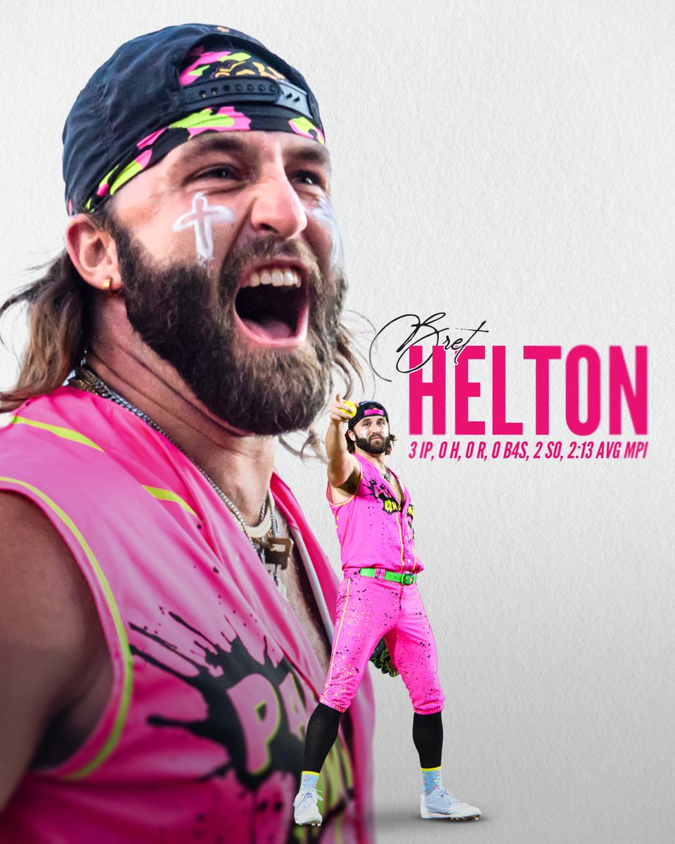 THE FIRST PITCHER TO WIN PLAYER OF THE WEEK 🤯

<a href="/Brethelton9/">Bret Helton</a> threw THREE PERFECT INNINGS on his way to becoming the first pitcher to win this award 🥇